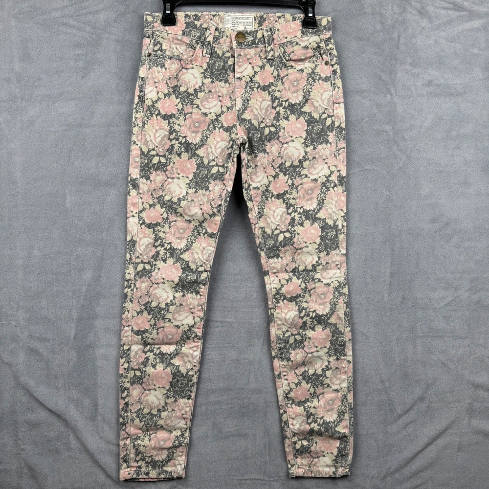Current Elliott Floral Print Jeans Size 25 Stiletto Phoenix Skinny‎ Denim